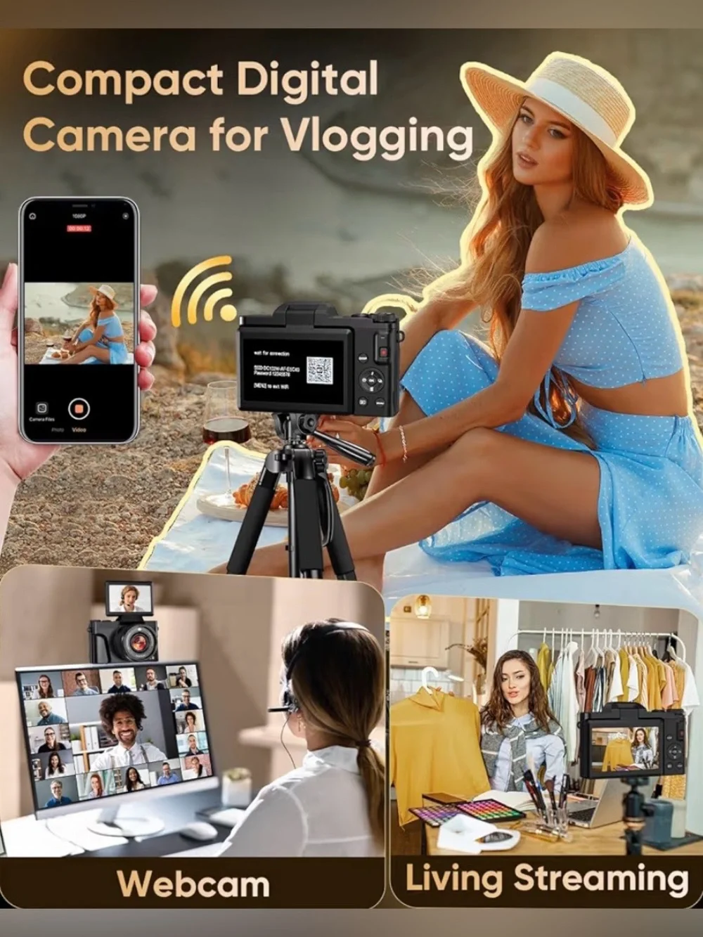 4K Digital Camera for Photography with WiFi